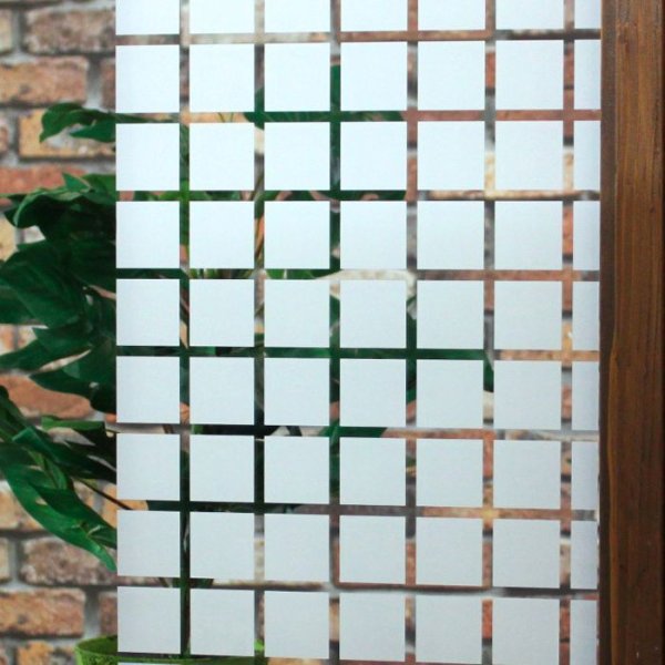 画像3: 特価!スクエアー・デコ(四角柄) ガラスフィルム 122cm幅x30mロール箱売 【デコフィルム】  ※同梱不可※ #D-SQ48 Roll# (3)