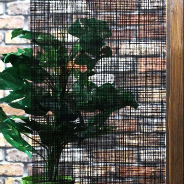 画像3: 特価!フラックスブラック・デコ(黒リンネル柄) ガラスフィルム 123cm幅 x 1m単位切売 【ウインドウフィルム】  ※同梱不可※ #D-FXB48C 黒# (3)