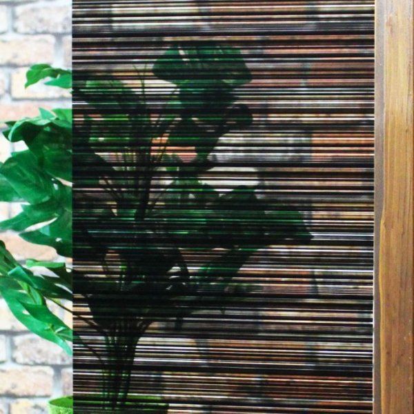 画像4: 特価!マルチストライプブラック・デコ(黒ストライプ柄) ガラスフィルム 123cm幅x30mロール箱売 【ウインドウフィルム】  ※同梱不可※  #D-MSB48 Roll 黒# (4)