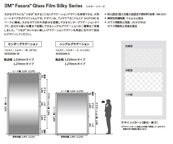 画像2: 3M イルミナ・シルキー・S(シングル) 幅1524mm×長さ1.98m 窓ガラスフィルム 建物フィルム ※大型商品 同梱不可 沖縄代引き不可※ #3M SH2SSIM-S 60 x1.98mRoll# (2)