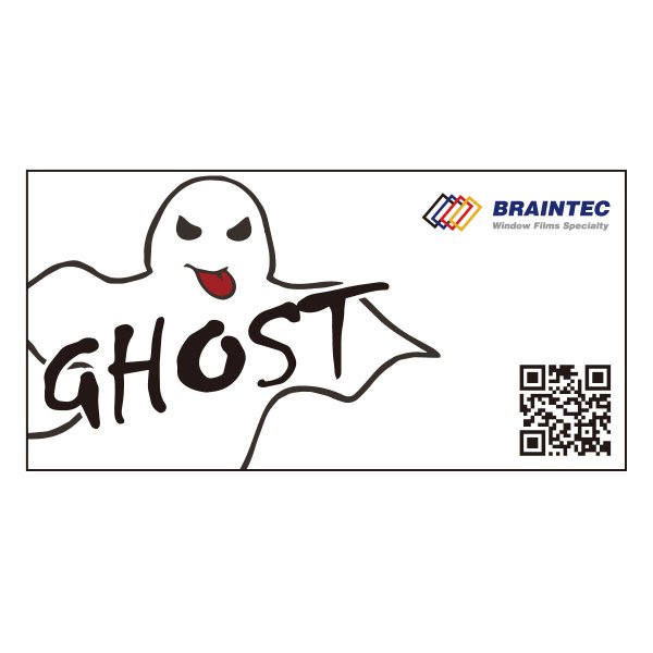 画像1: Braintec GHOST ステッカー 名刺サイズ 10枚セット ※商品合計税込2200円以上購入、クリックポスト選択で送料無料※#SK-GHOST CARDx10枚セット# (1)