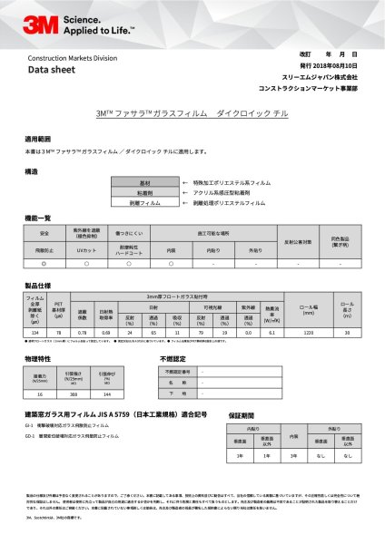 画像4: 3M ダイクロイック チル 幅1220mm×長さ1m単位切売 窓ガラスフィルム 建物フィルム   ※同梱不可※ #3M DF-PA Chill 48C# (4)