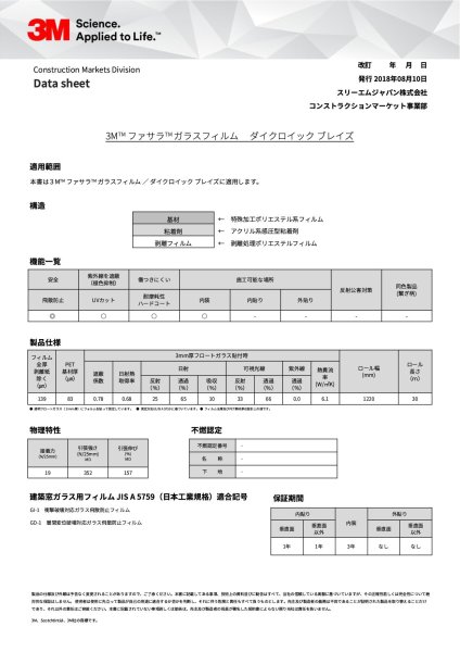 画像4: 3M ダイクロイック ブレイズ 幅1220mm×長さ30mロール箱売 ポイント6倍 窓ガラスフィルム 建物フィルム  ※同梱不可 代引不可※ #3M DF-PA Blaze 48 Roll# (4)